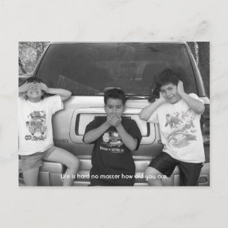 悪を見よ話よ悪を見ず悪を聞くな ポストカード