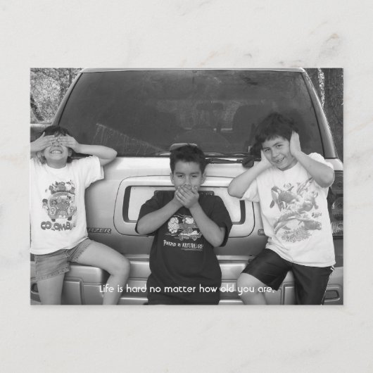 悪を見よ話よ悪を見ず悪を聞くな ポストカード (正面)