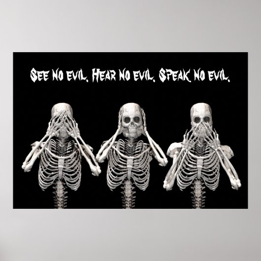 悪を見るな。悪を聞くな。悪話ではない。 ポスター (正面)