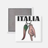 悪イタリアン目の角コルノ マグネット (正面/裏面)