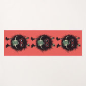 悪オタク系のキャラクターかわいいゴシック本の恋人 ヨガマット (正面(横))