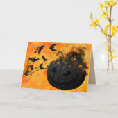 悪カボチャのグリーティングカード カード (黄色い花)