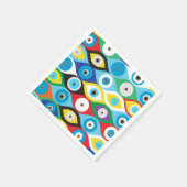 悪カラフル眼防護模様 スタンダードカクテルナプキン (角)