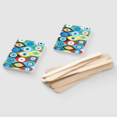 悪カラフル眼防護模様 ハンドファン (組立なし)