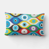 悪カラフル眼防護模様 ランバークッション (裏面)