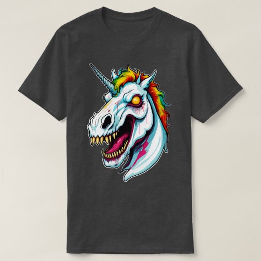 悪カラフル魔ゾンビ一角 Tシャツ (デザイン正面)
