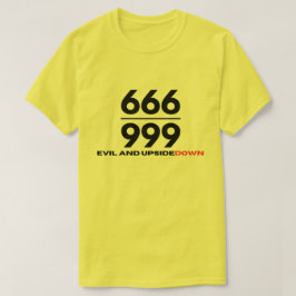 悪クラシック悪と逆さま Tシャツ