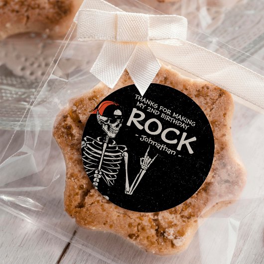 悪クールい2つの骨ハロウィーン2回目の誕生日パーティー ラウンドシール