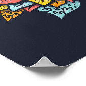 悪サイケデリック目カラフルトリップ(幻覚体験)のような ポスター (角)