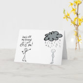 悪ストップ雨 カード (黄色い花)