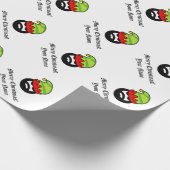 悪パーソナライズされたおもしろい児小妖精や小人クリスマス ラッピングペーパー (角)