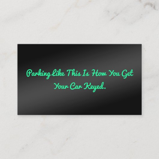 悪ユーモアのあるい駐車場 名刺 (正面)