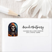 悪不気味いカボチャのスケルトン ラベル (インサイチュ)