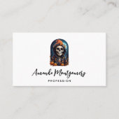 悪不気味いカボチャのスケルトン 名刺 (正面)