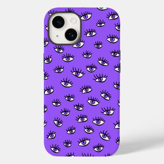 悪不気味目パープルハロウィーン Case-Mate iPhoneケース (裏面)