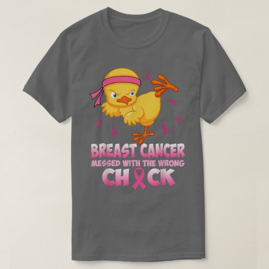 悪事のChiと間違った乳がん認識度 Tシャツ (デザイン正面)