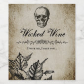 悪事ハローウィンパーティ ワインラベル (シングルラベル)