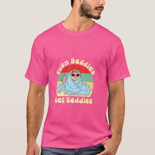 悪人が水田を得るユーモア不安キャットミームCa Tシャツ (正面)