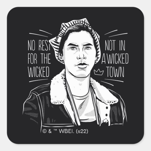 悪人には休みがない スクエアシール (正面)