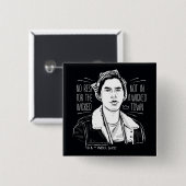 悪人には休みがない 缶バッジ (正面&裏面)