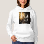 悪人は箴言28:1女の子を逃れる パーカ (正面)