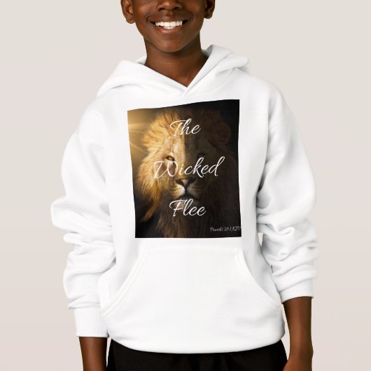 悪人は箴言28:1少年の手 (正面)