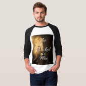 悪人は箴言28:1 KJV男性3/4 Tシャツ (正面フル)