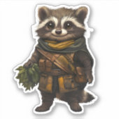 悪党のアライグマ シール (正面)