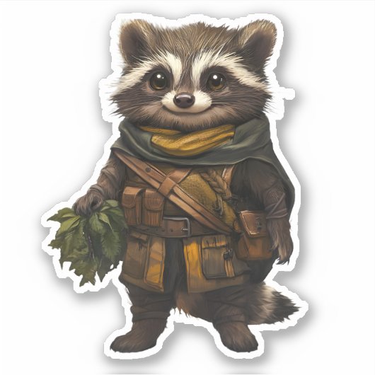 悪党のアライグマ シール (正面)