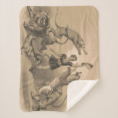 悪動物の中に立っているサーカスのパフォーマー シェルパブランケット (正面)