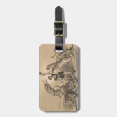 悪動物の中に立っているサーカスのパフォーマー ラゲッジタグ (正面縦)