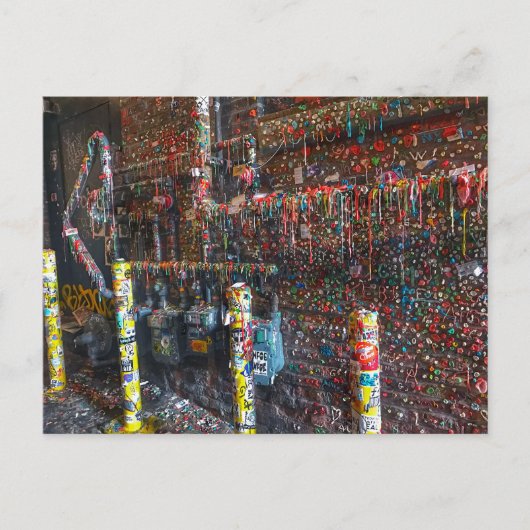 悪名高いシアトルガムの壁の写真 ポストカード (正面)