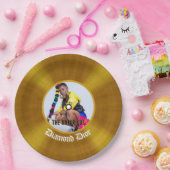 悪名高いヒップホップ誕生日金ゴールドレコード写真 ペーパープレート (パーティー)