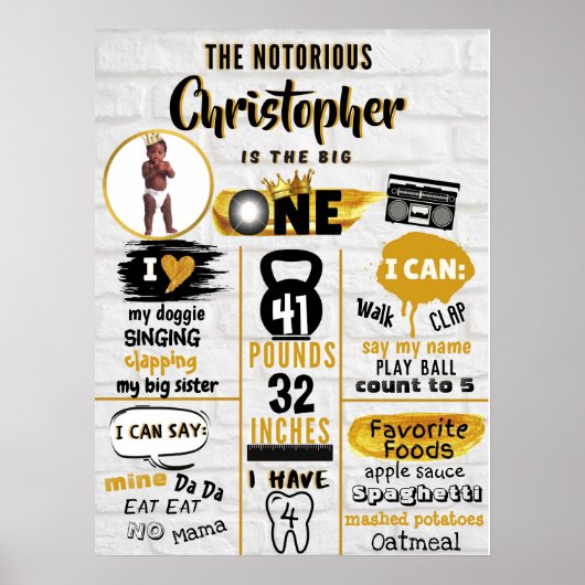 悪名高いワンヒップホップマイルストーンの最初の誕生日の写真 ポスター (正面)