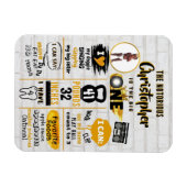 悪名高いワンヒップホップマイルストーンの最初の誕生日の写真 マグネット (横)