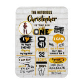 悪名高いワンヒップホップマイルストーンの最初の誕生日の写真 マグネット (縦)