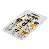 悪名高いワンヒップホップマイルストーンの最初の誕生日の写真 マグネット (左側)