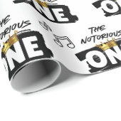 悪名高いワンレトロヒップホップ1st誕生日 ラッピングペーパー (ロールコーナー)