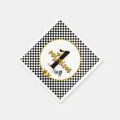 悪名高いワンレトロ90のヒップホップ1歳の誕生日 スタンダードカクテルナプキン (角)