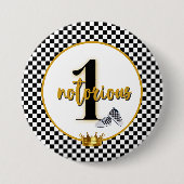 悪名高いワンレロヒップホップ1st誕生日 缶バッジ (正面)