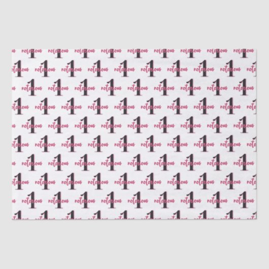 悪名高い人 |ピンク90のヒップホップ1歳の誕生日 薄葉紙 (正面)