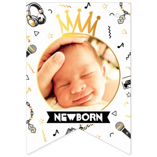 悪名高い1ヶ月フォトバナービッグワンヒップホップ バンティングフラッグ (第2の旗)