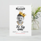 悪名高い1歳の誕生日フォト招待状 招待状 (スタンド正面)