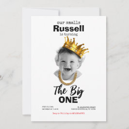 悪名高い1歳の誕生日フォト招待状 招待状