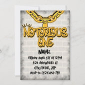 悪名高い1歳の誕生日招待状 招待状 (正面)