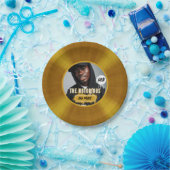 悪名高い | 写真カスタムヒップホップ金ゴールド記録 ペーパープレート (パーティー)