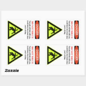 悪名高い「危険、Touchしない」警告のレーベル 長方形シール (シート)