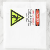 悪名高い「危険、Touchしない」警告のレーベル 長方形シール (バッグ)