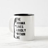 悪名高いACBの教義は私の中で大声で住んでいる ツートーンマグカップ (正面左)