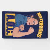 悪名高いAOCアレキサンドリア・オカシオ・コルテス・レトロ・ロージー 横断幕 (横)